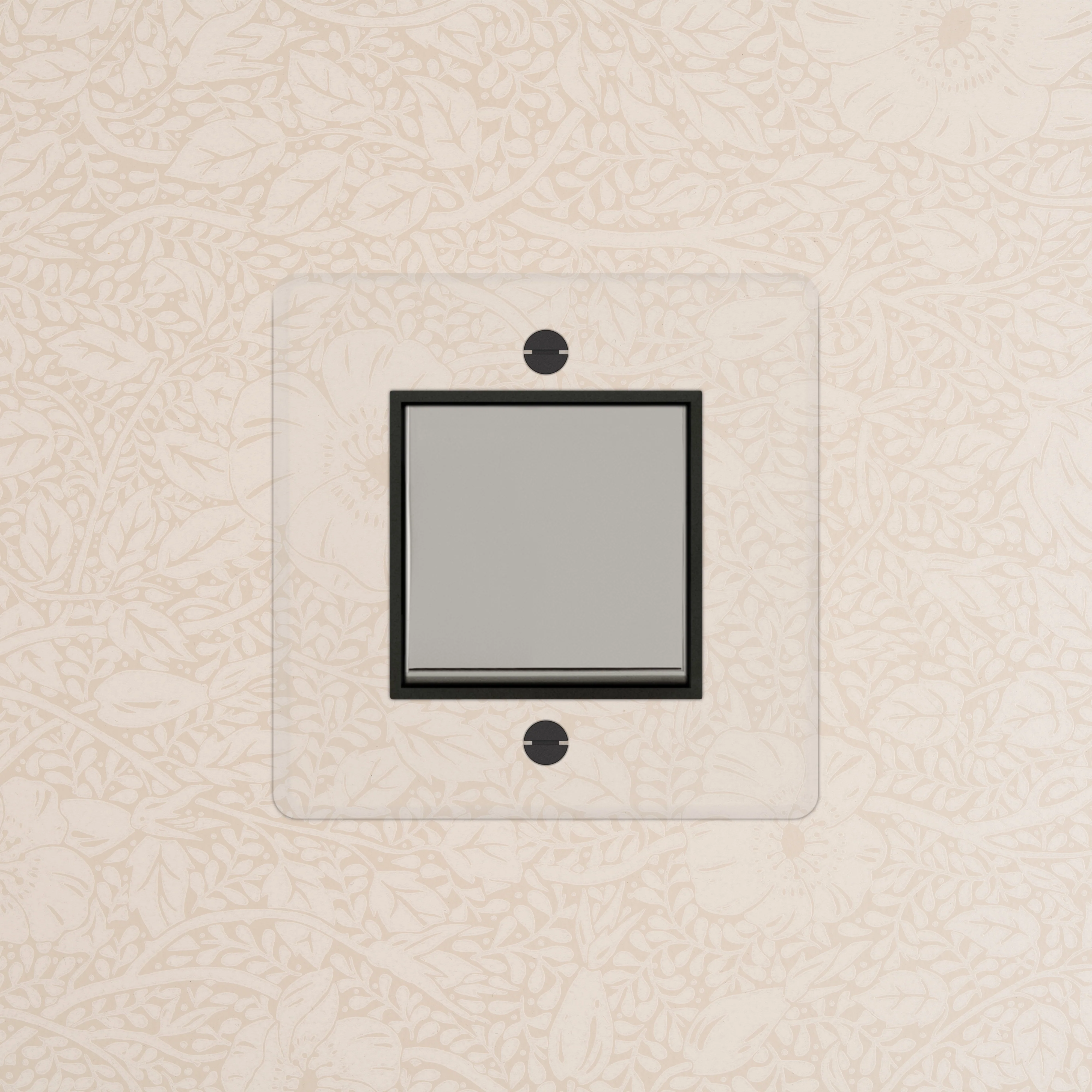 Kew Single Intermediate Rocker Switch - Clear Polished Nickel | Black - Image 2