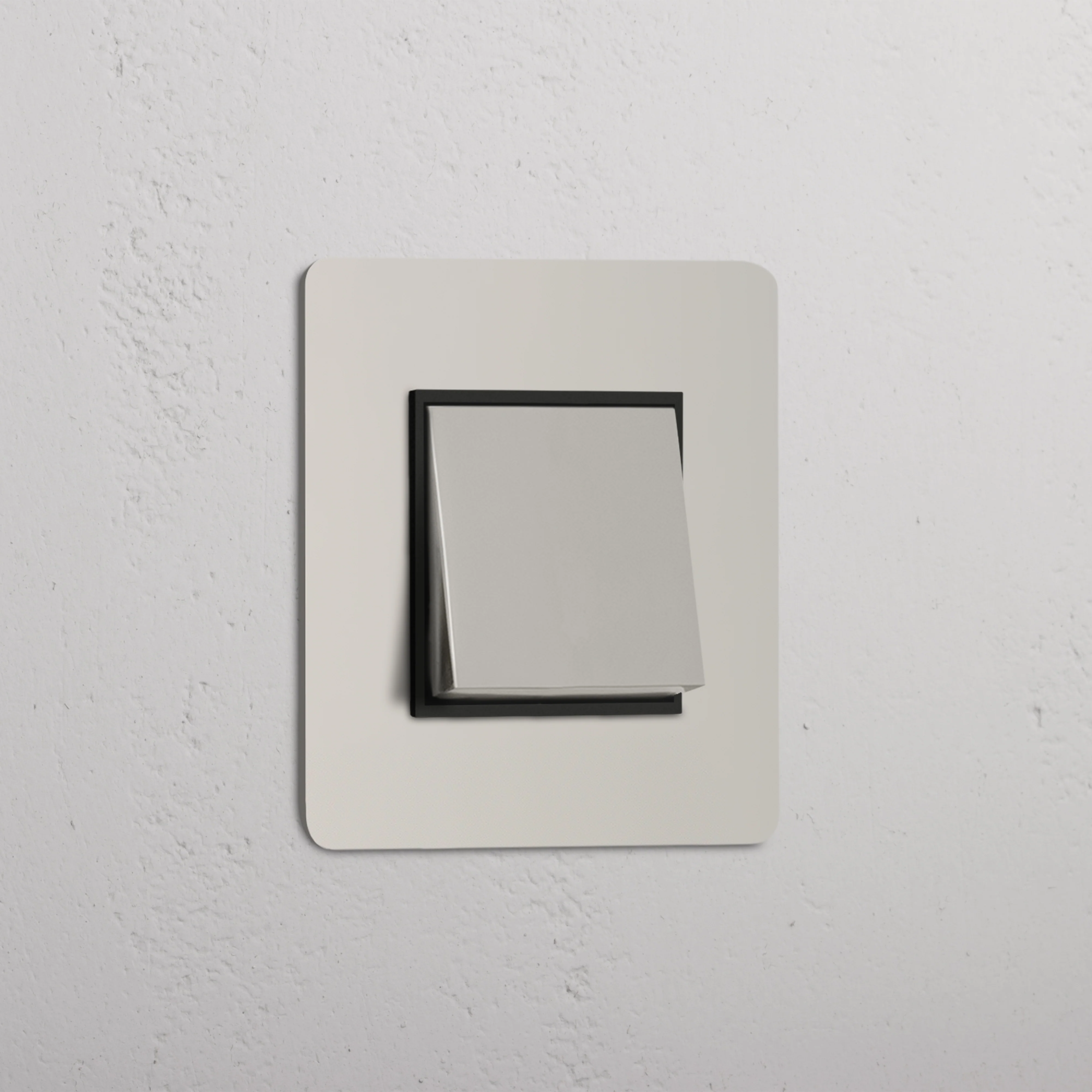Kew Single Rocker Switch - Polished Nickel | Black