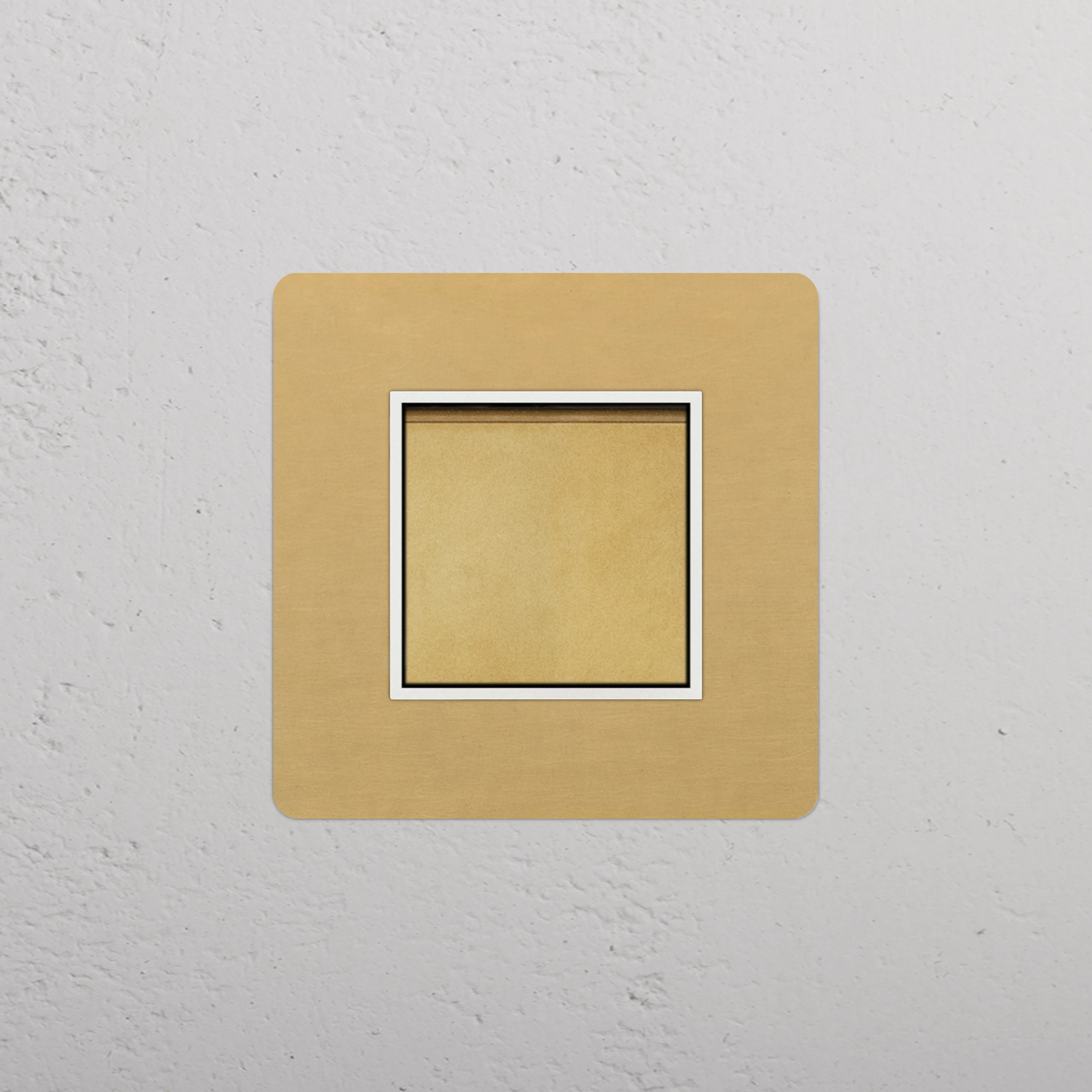 Kew Single Retractive Rocker Switch - Antique Brass | White - Image 2