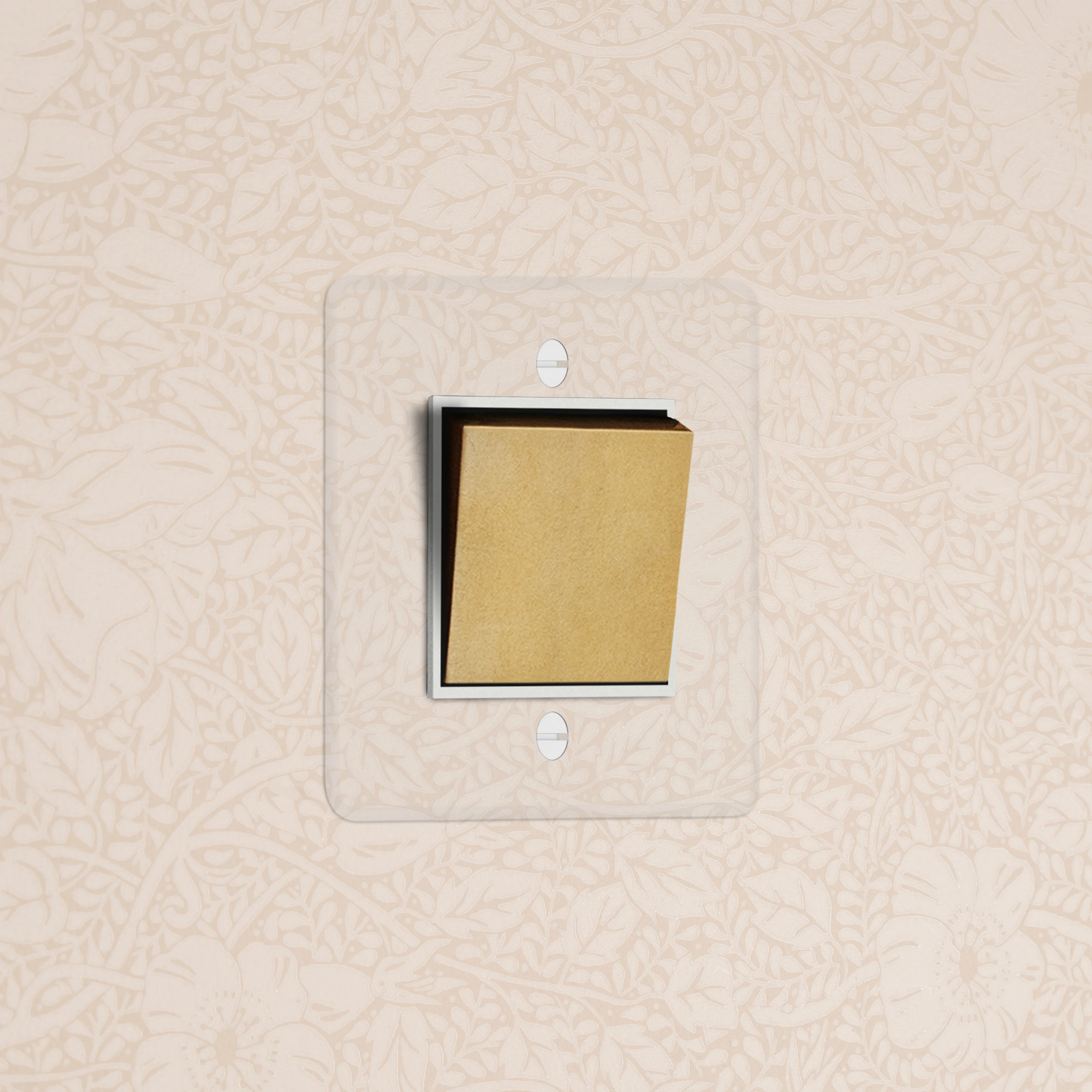 Kew Single Retractive Rocker Switch - Clear Antique Brass | White