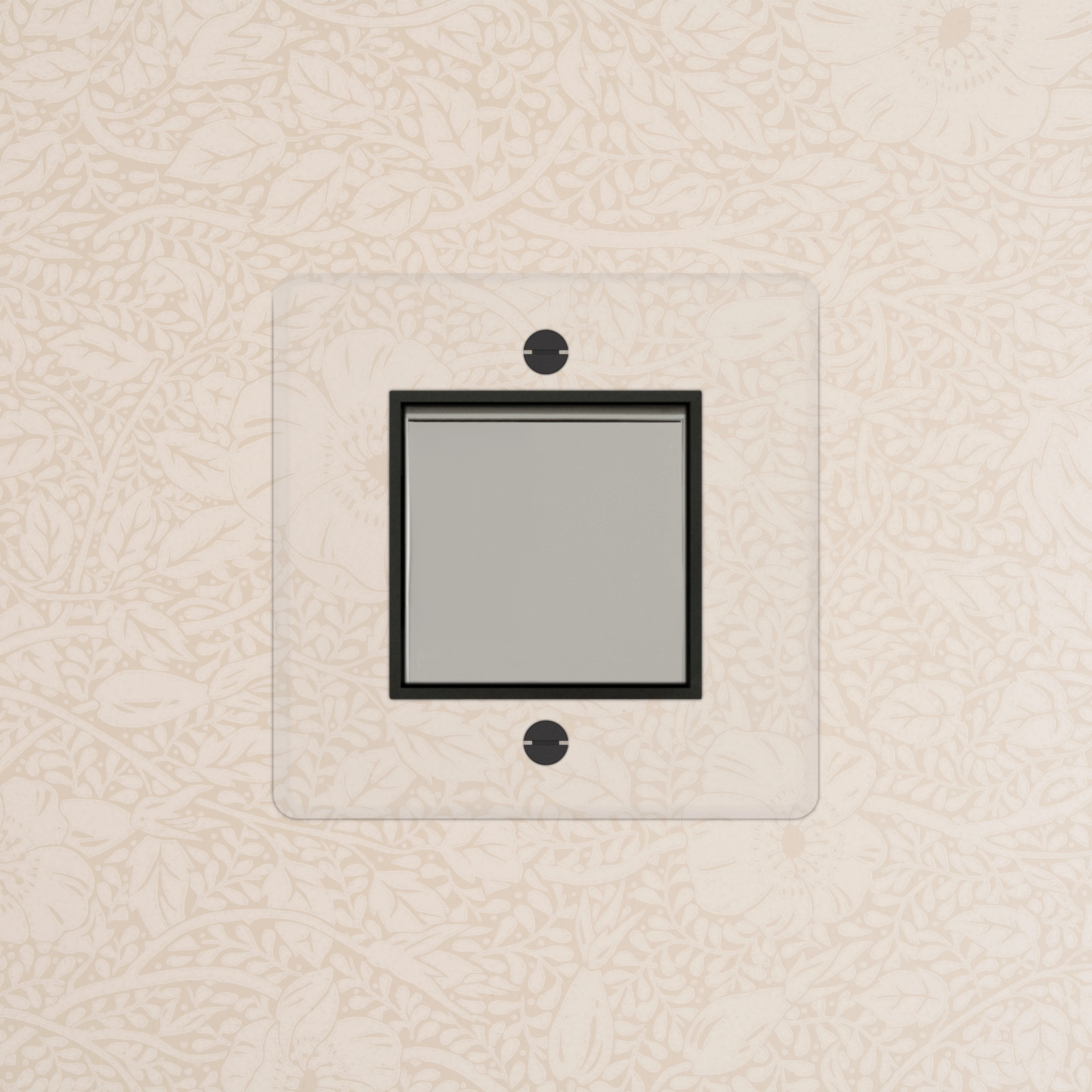 Kew Single Retractive Rocker Switch - Clear Polished Nickel | Black - Image 2