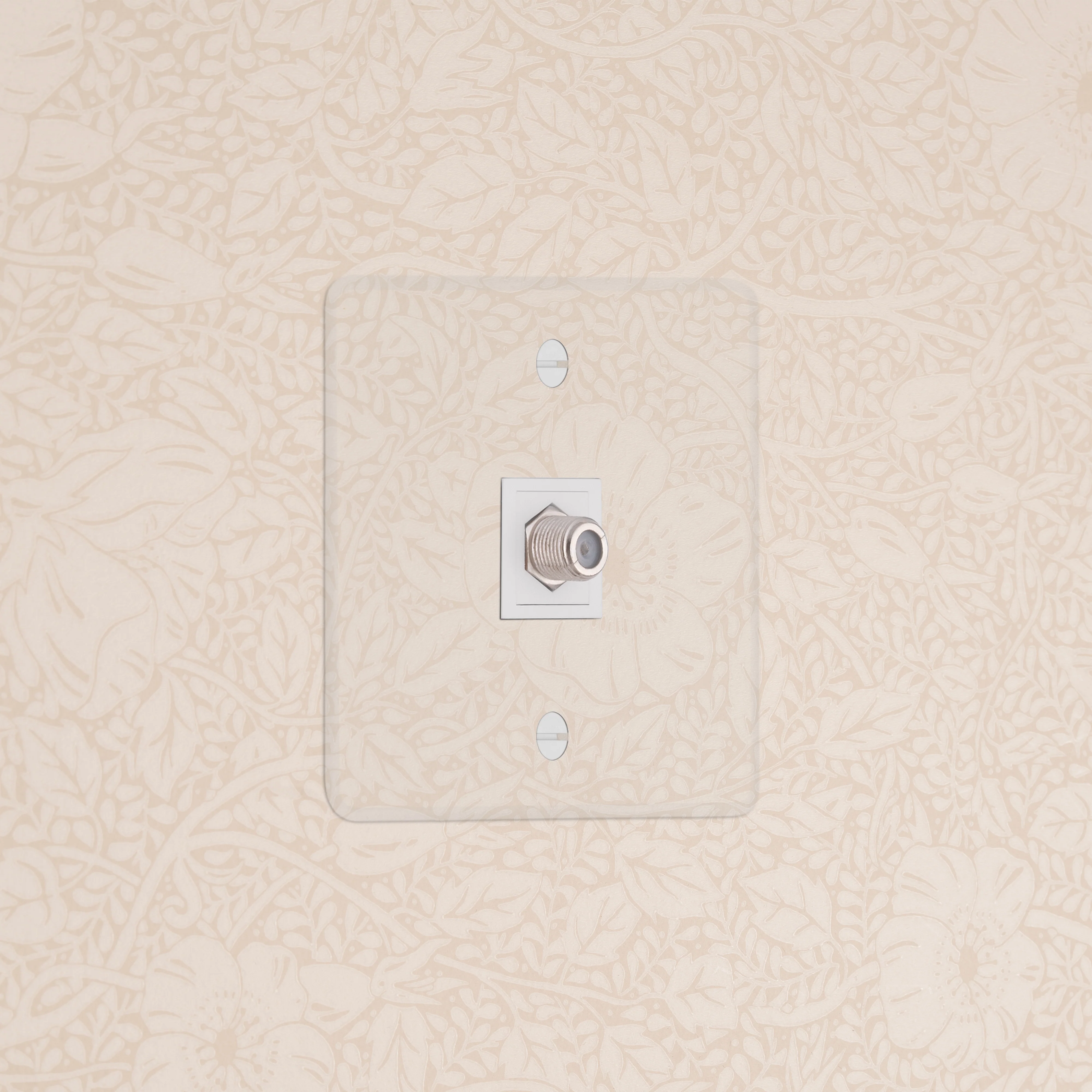 Kew Single Satellite Socket - Clear | White