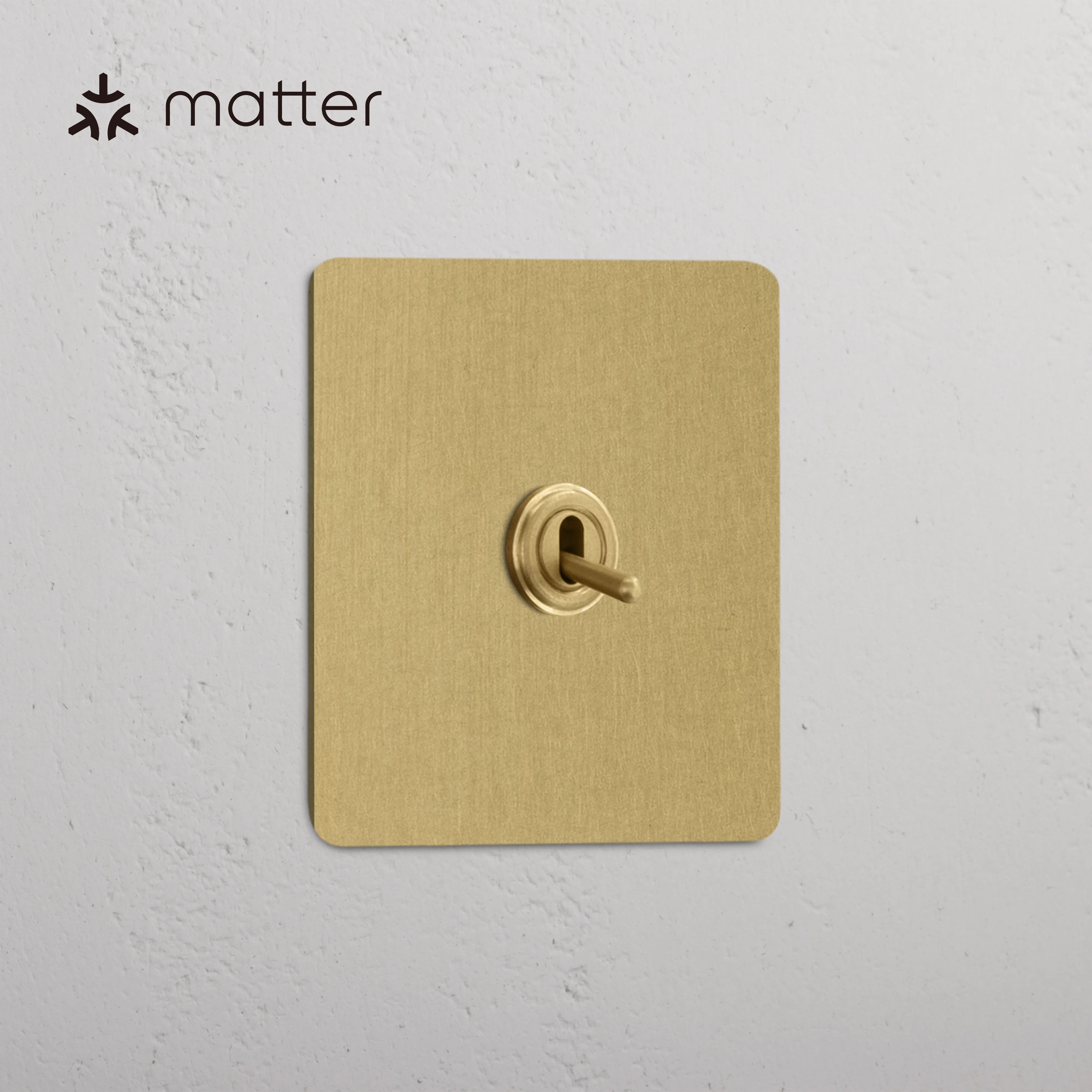 Single Smart Retractive Toggle Switch – Antique Brass