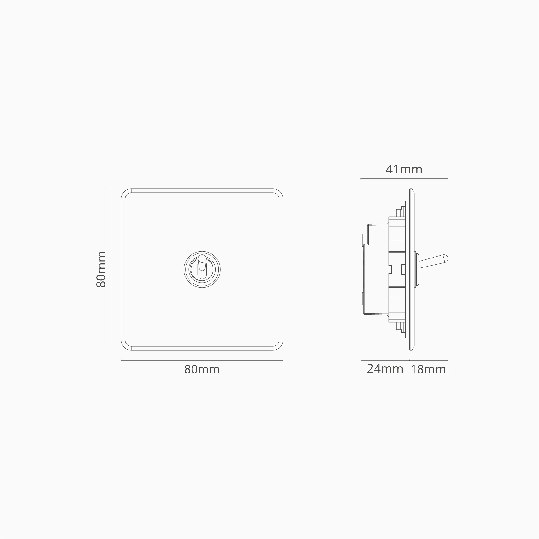 Single Smart Retractive Toggle Switch – Clear Bronze - Image 3