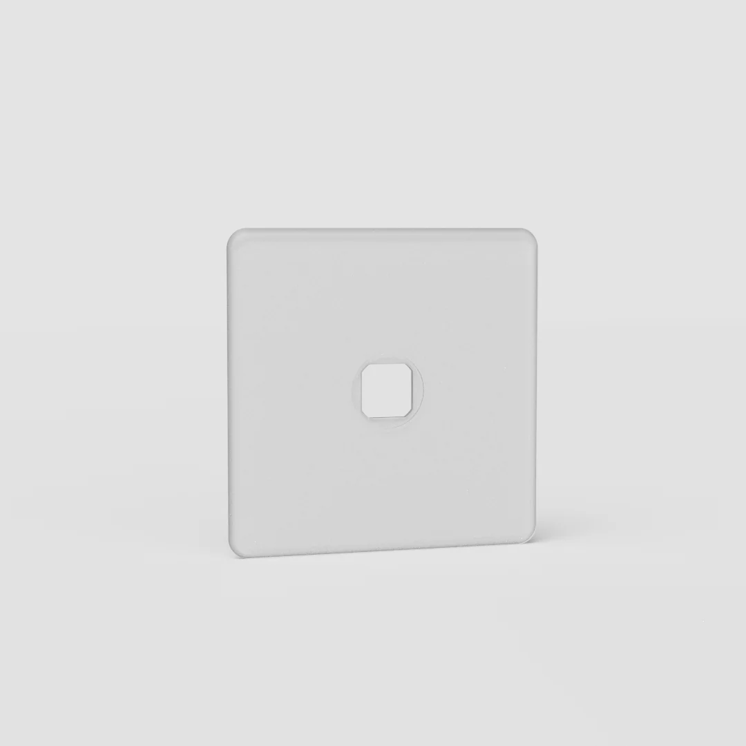 Kew Single Switch Plate - Clear