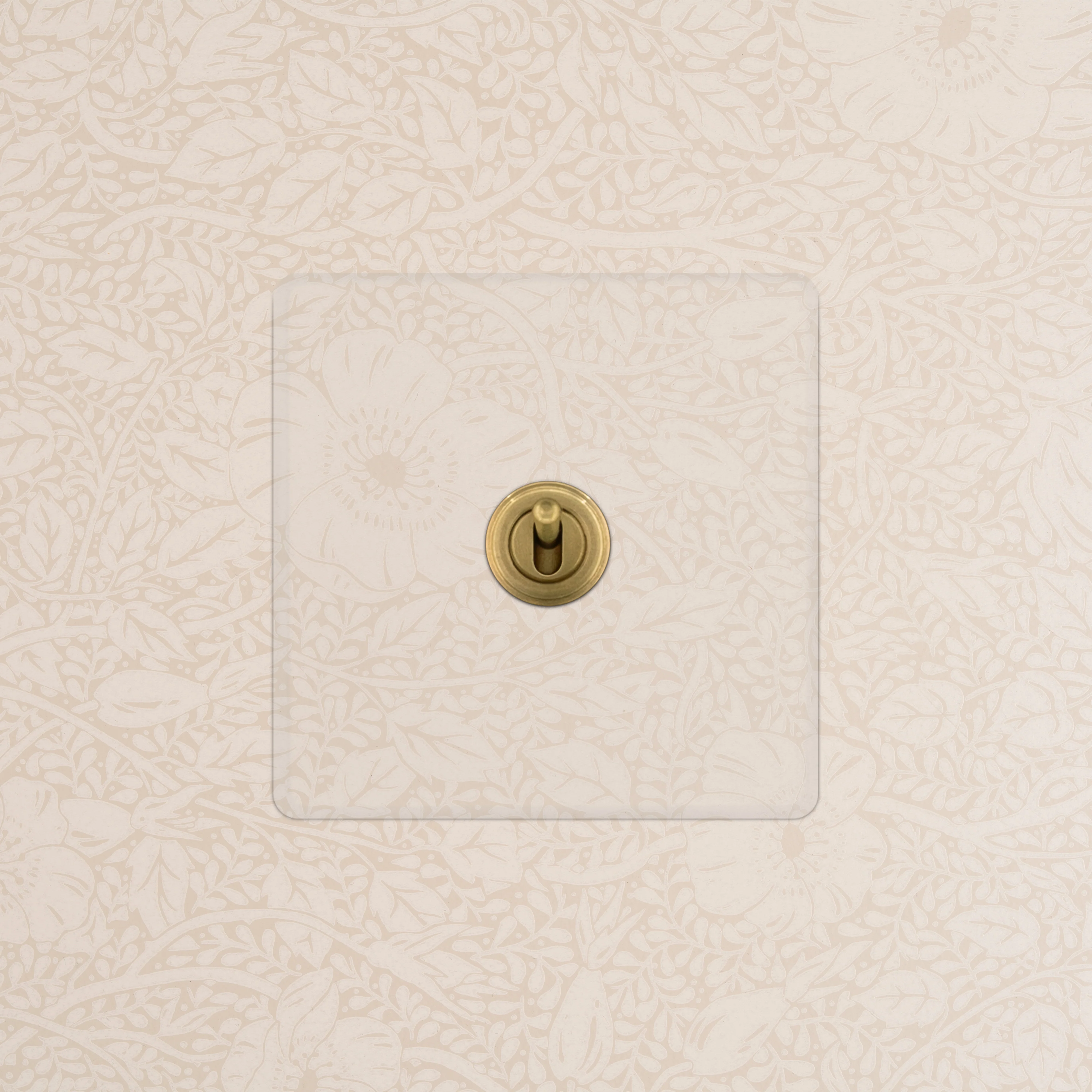 Kew Single Retractive Toggle Switch - Clear Antique Brass - Image 2
