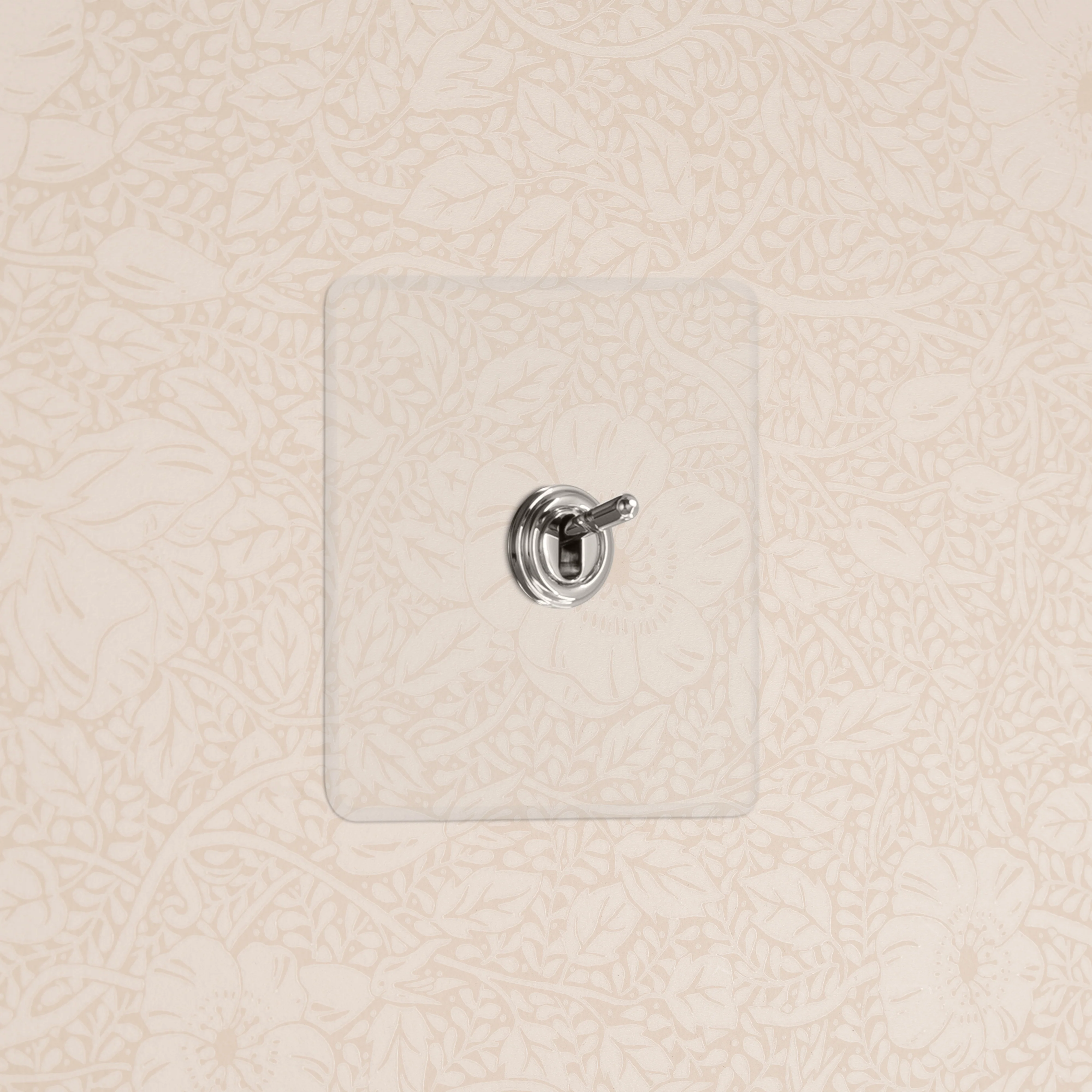 Kew Single Retractive Toggle Switch - Clear Polished Nickel