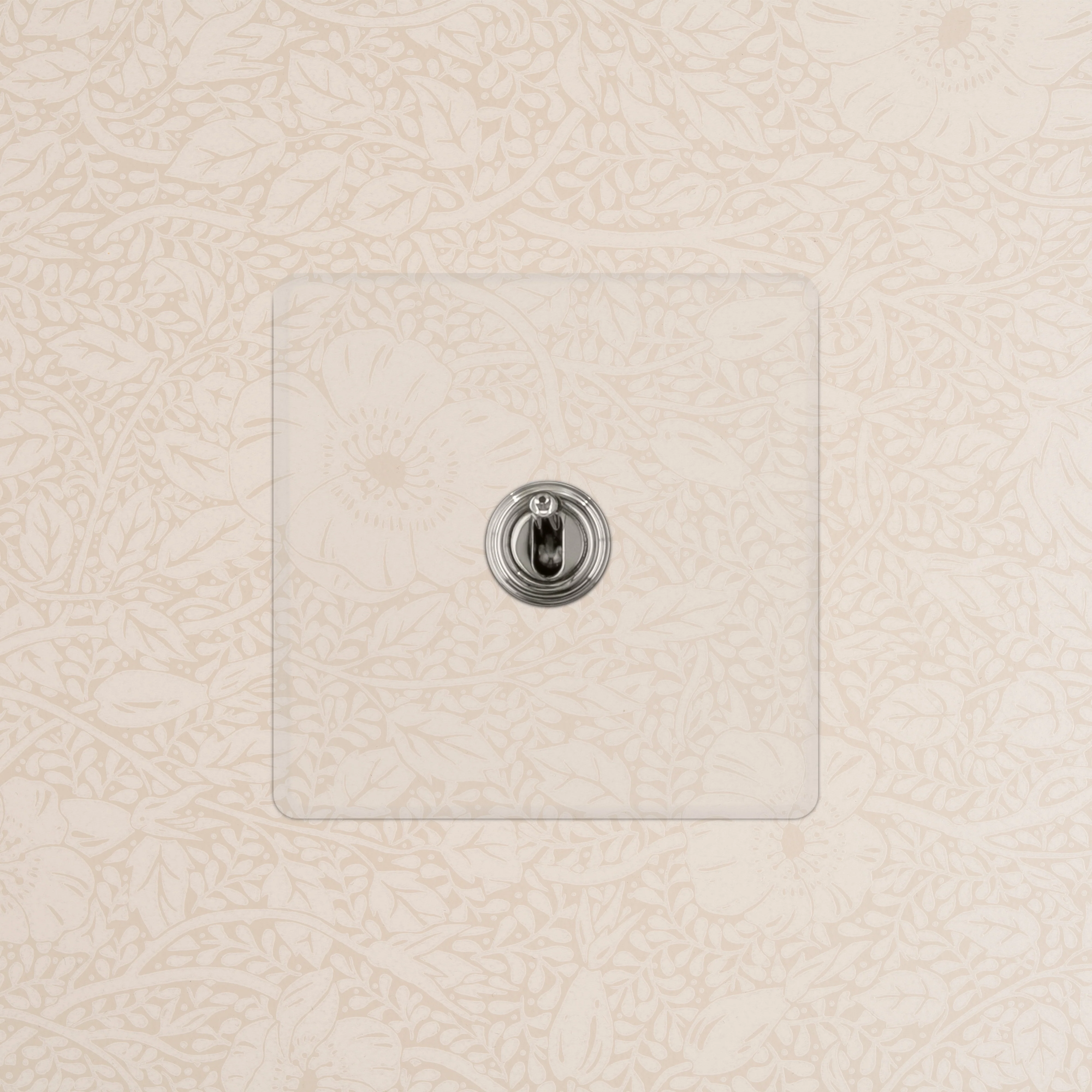 Kew Single Retractive Toggle Switch - Clear Polished Nickel - Image 2