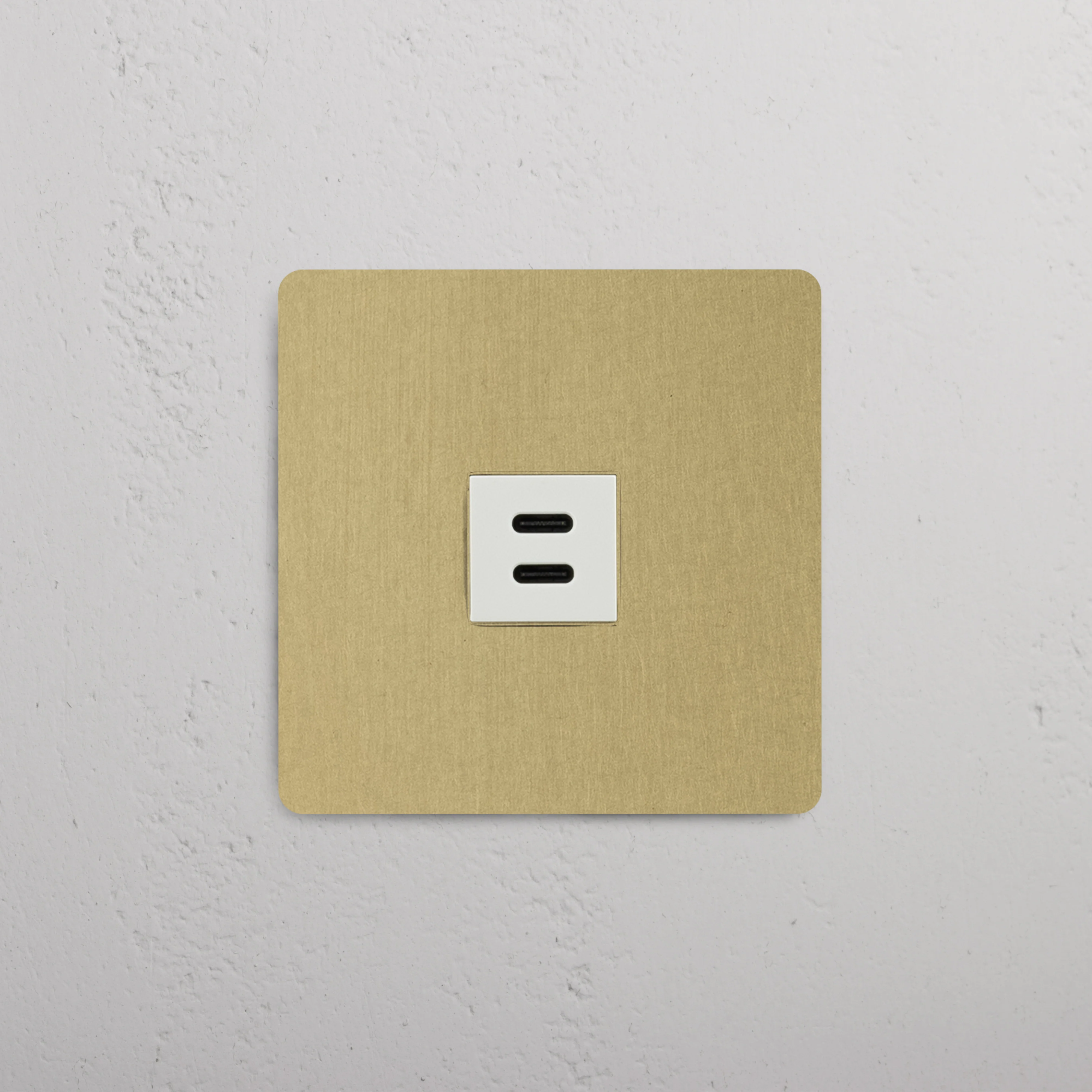 Kew Single USB-C 30W Socket - Antique Brass | White - Image 2
