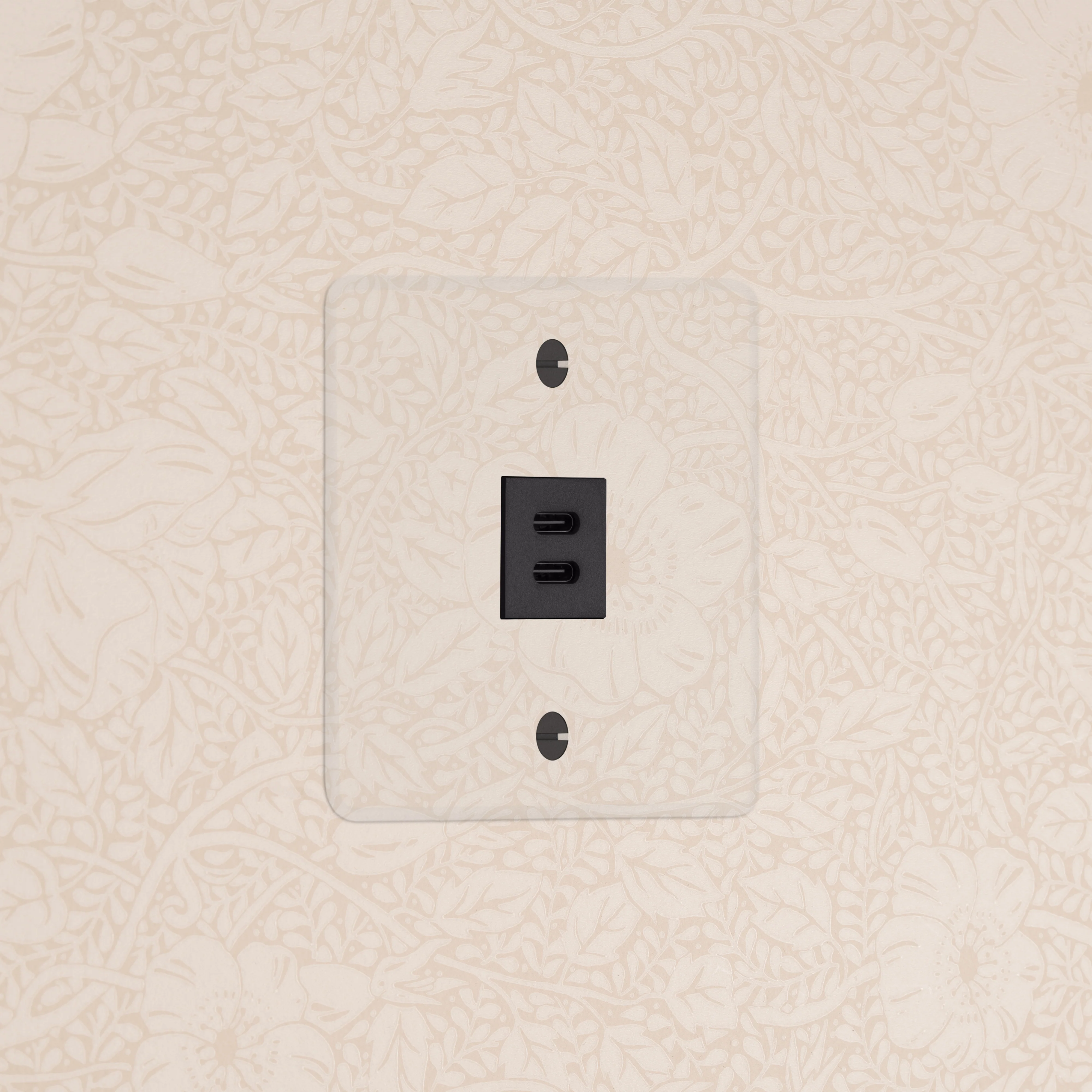Kew Single USB-C 30W Socket - Clear | Black