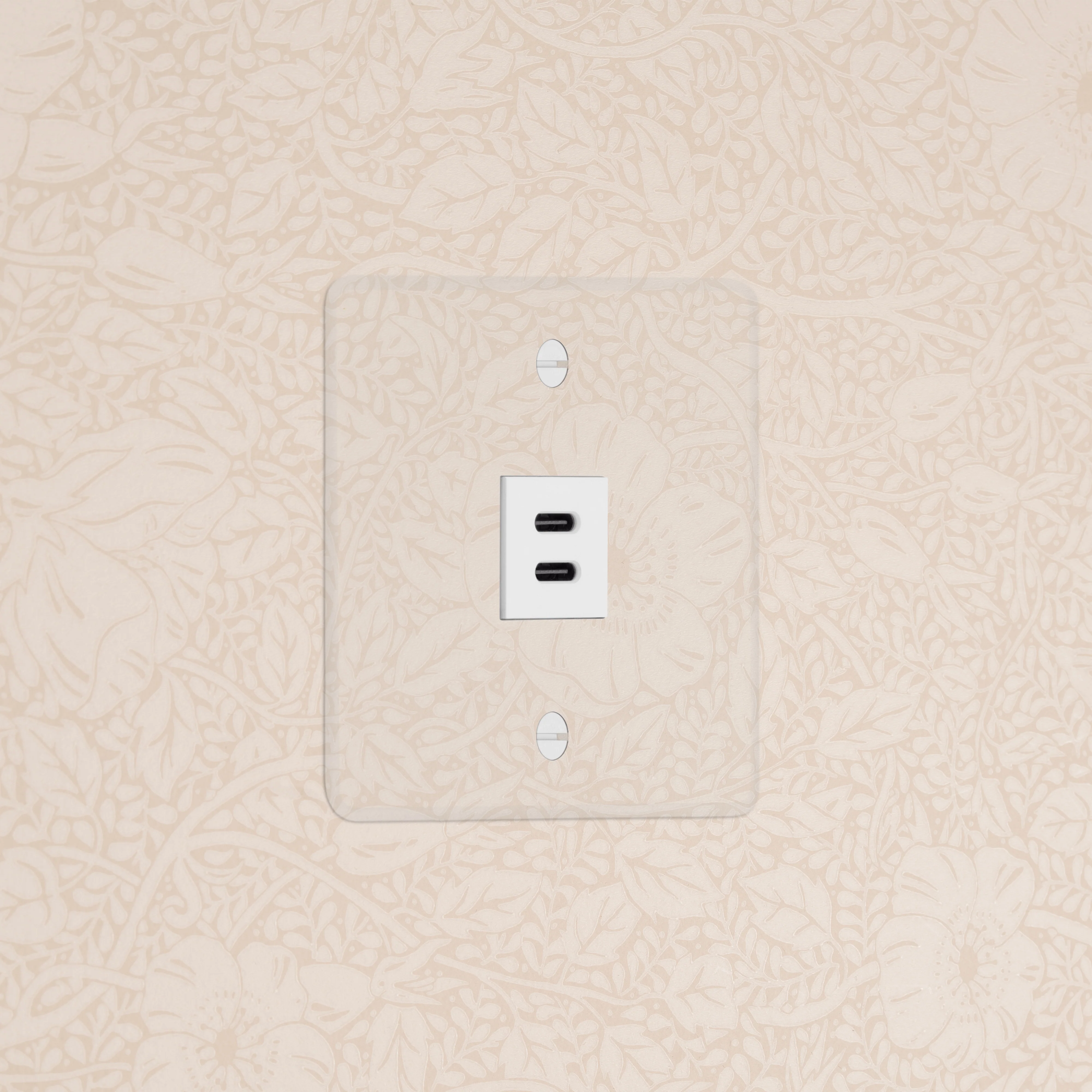 Kew Single USB-C 30W Socket - Clear | White