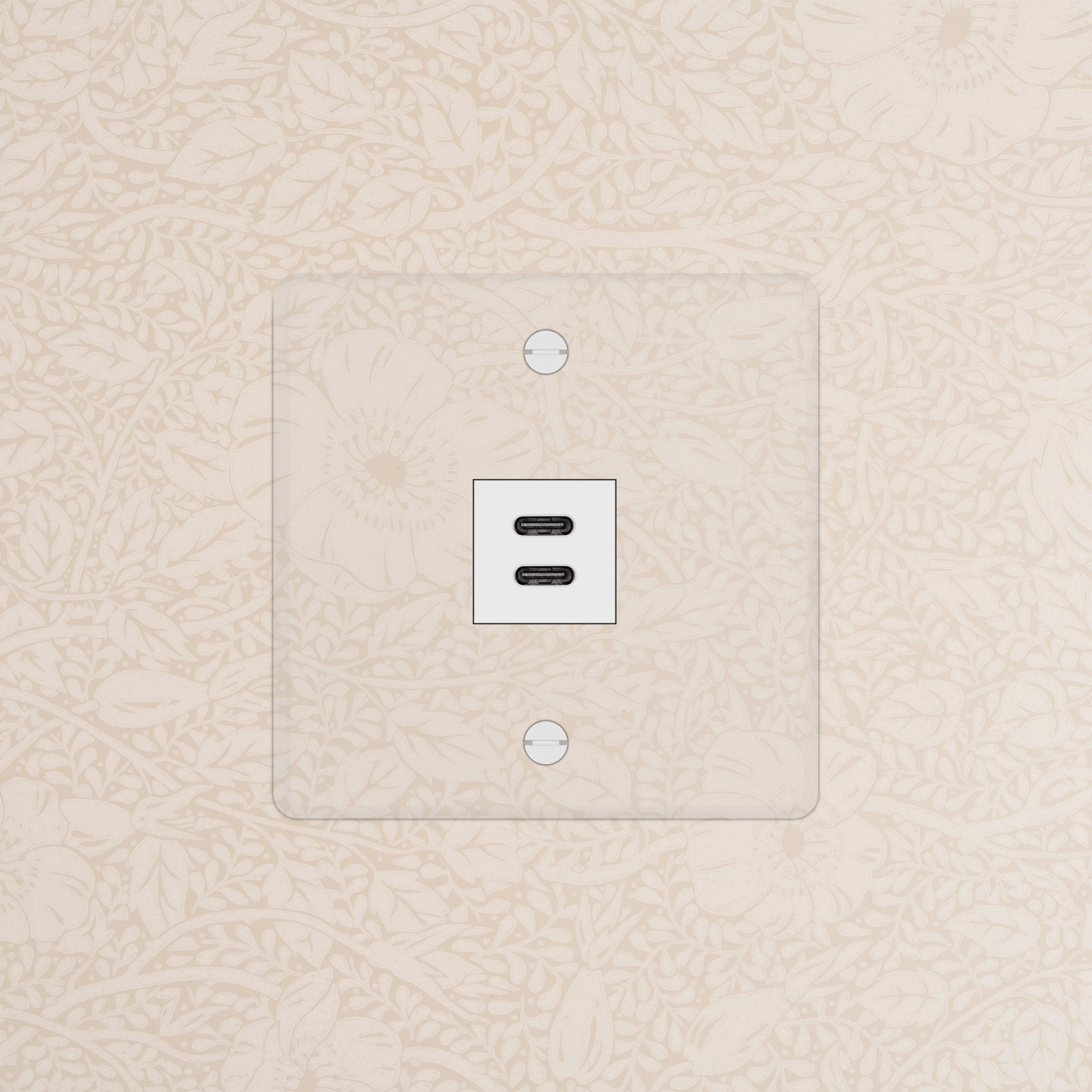 Kew Single USB-C 30W Socket - Clear | White - Image 2