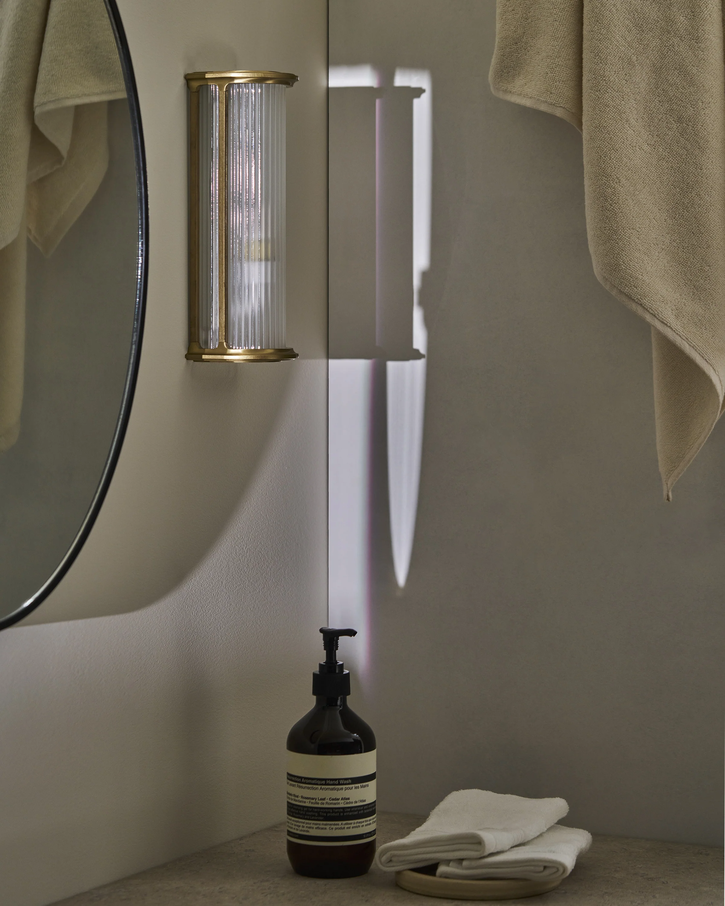 Small Bank Wall Light - Antique Brass - Image 7