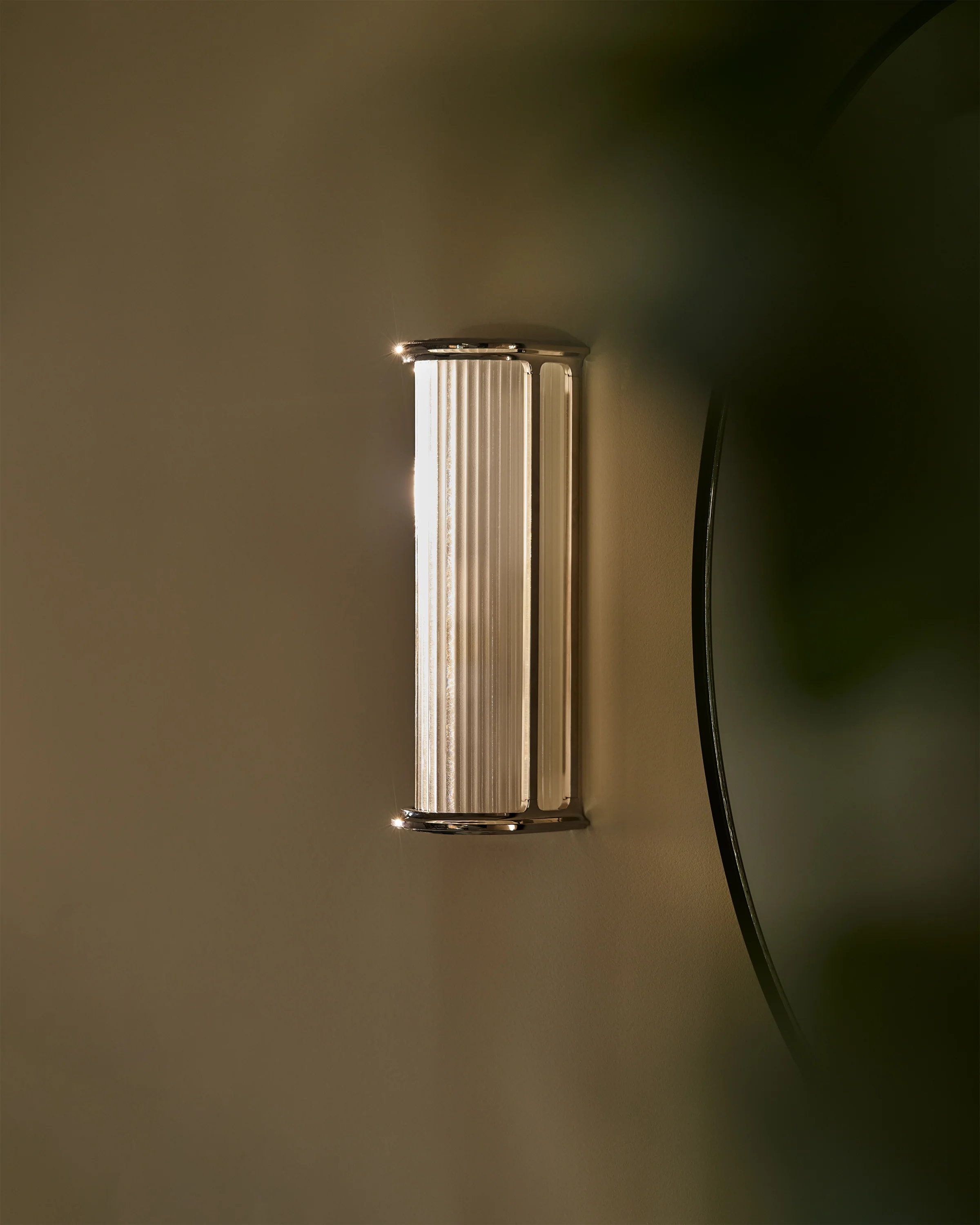 Small Bank Wall Light - Polished Nickel - Image 3