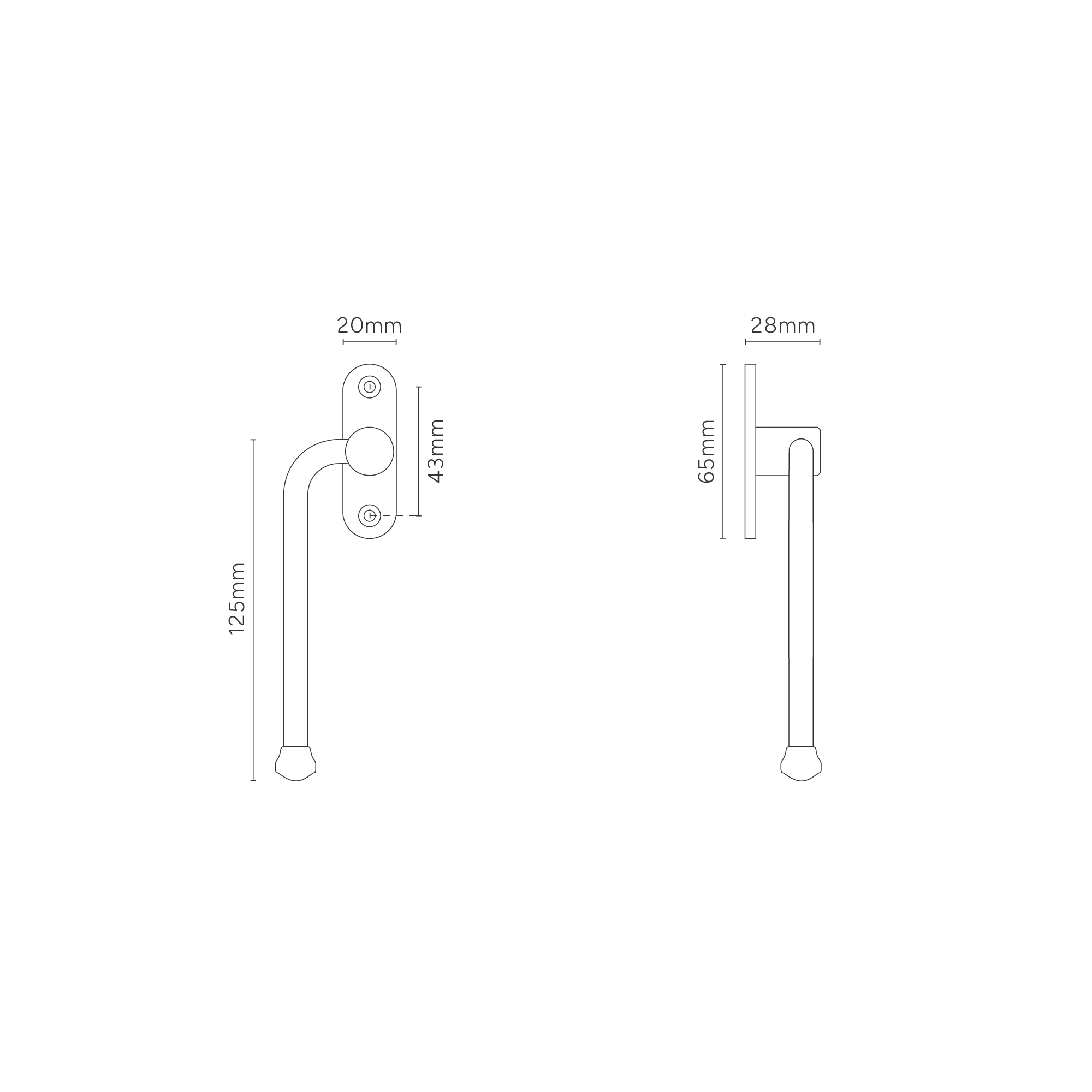 Southbank Lockable Casement Window Handle Left - Polished Nickel - Image 3