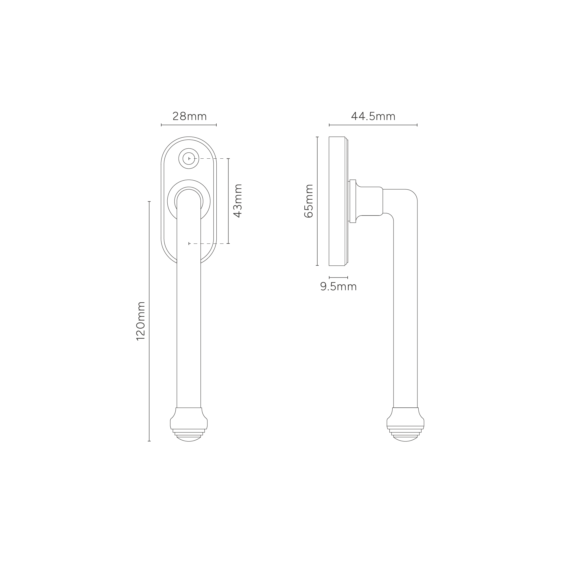 Southbank Tilt and Turn Window Handle - Bronze - Image 3