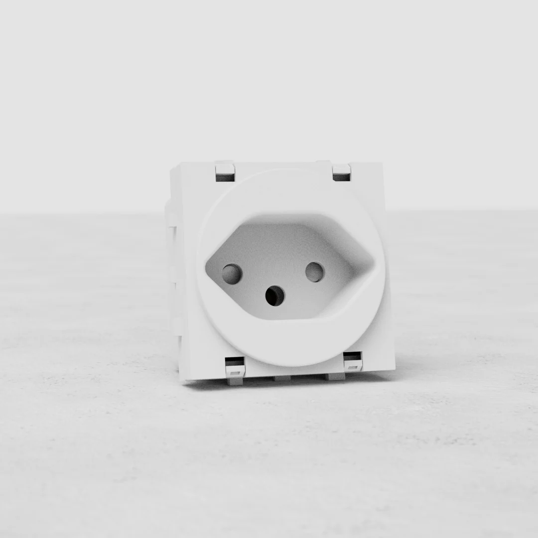 Swiss Type J Socket - White