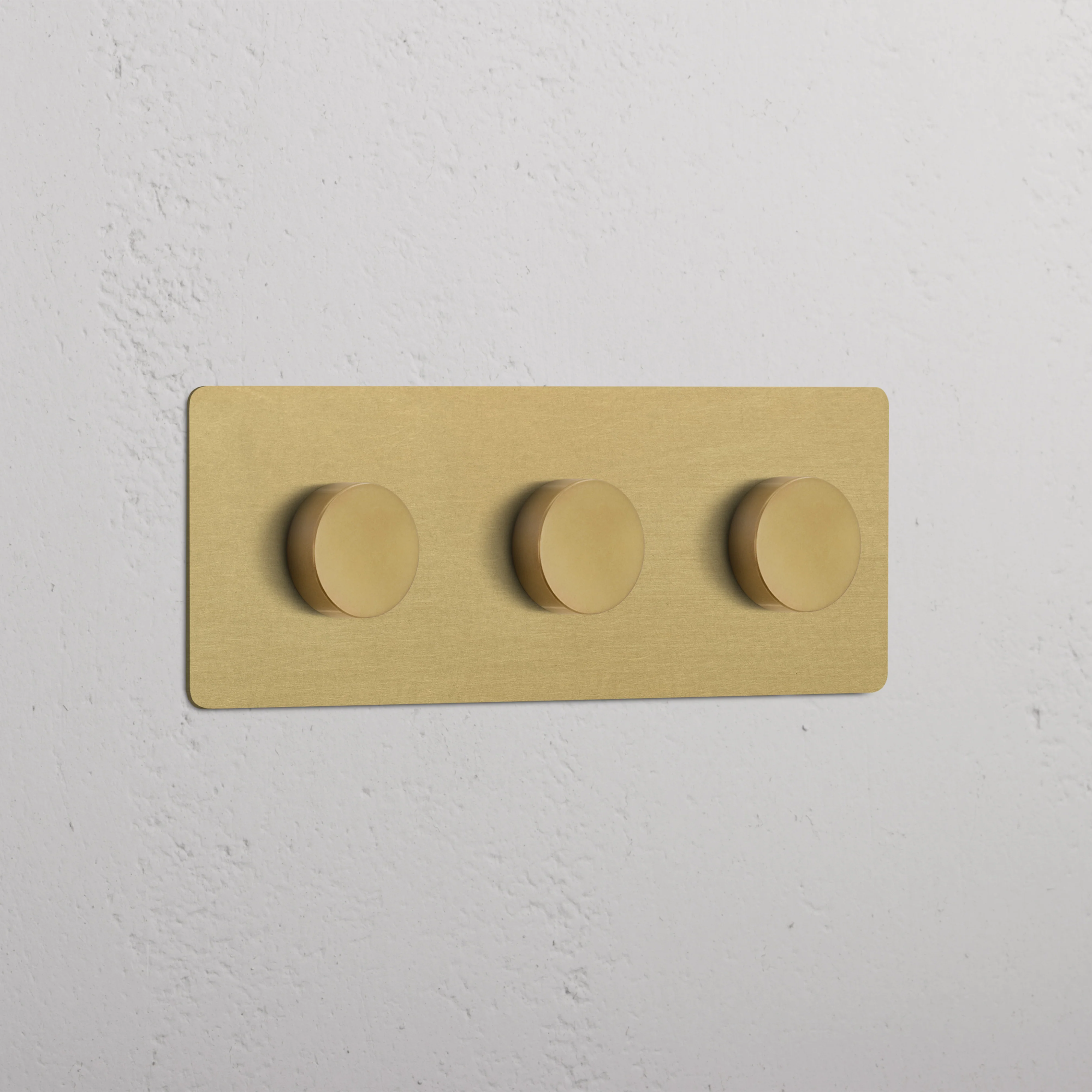 Kew Triple 3x Dimmer Switch - Antique Brass