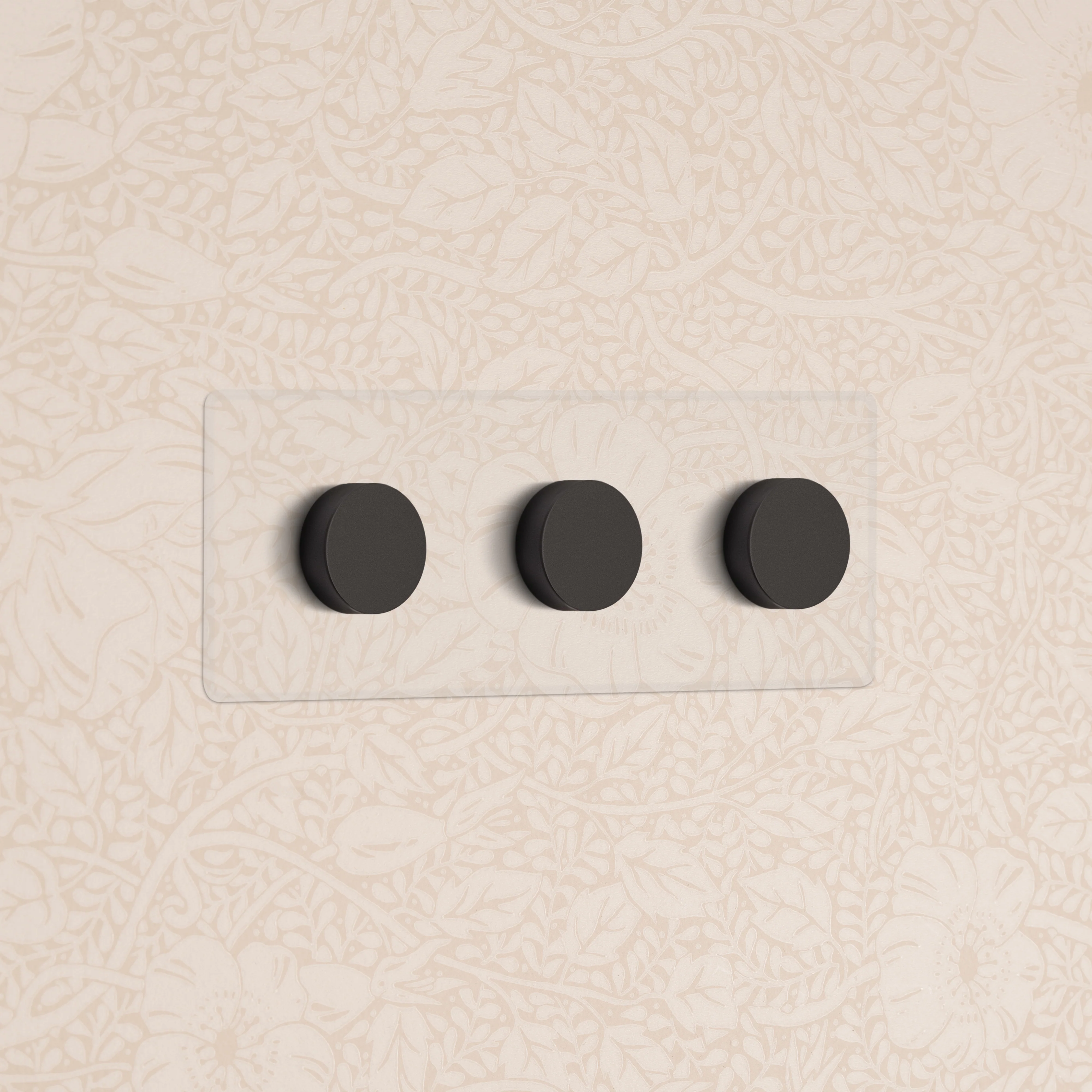 Kew Triple 3x Dimmer Switch - Clear Bronze