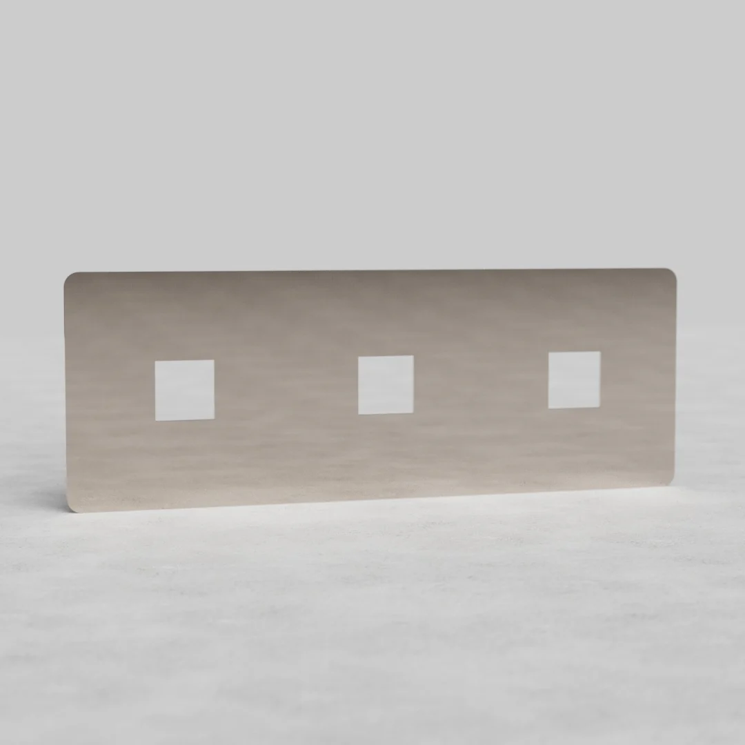 Kew Triple 3x Keystone Module Plate - Polished Nickel