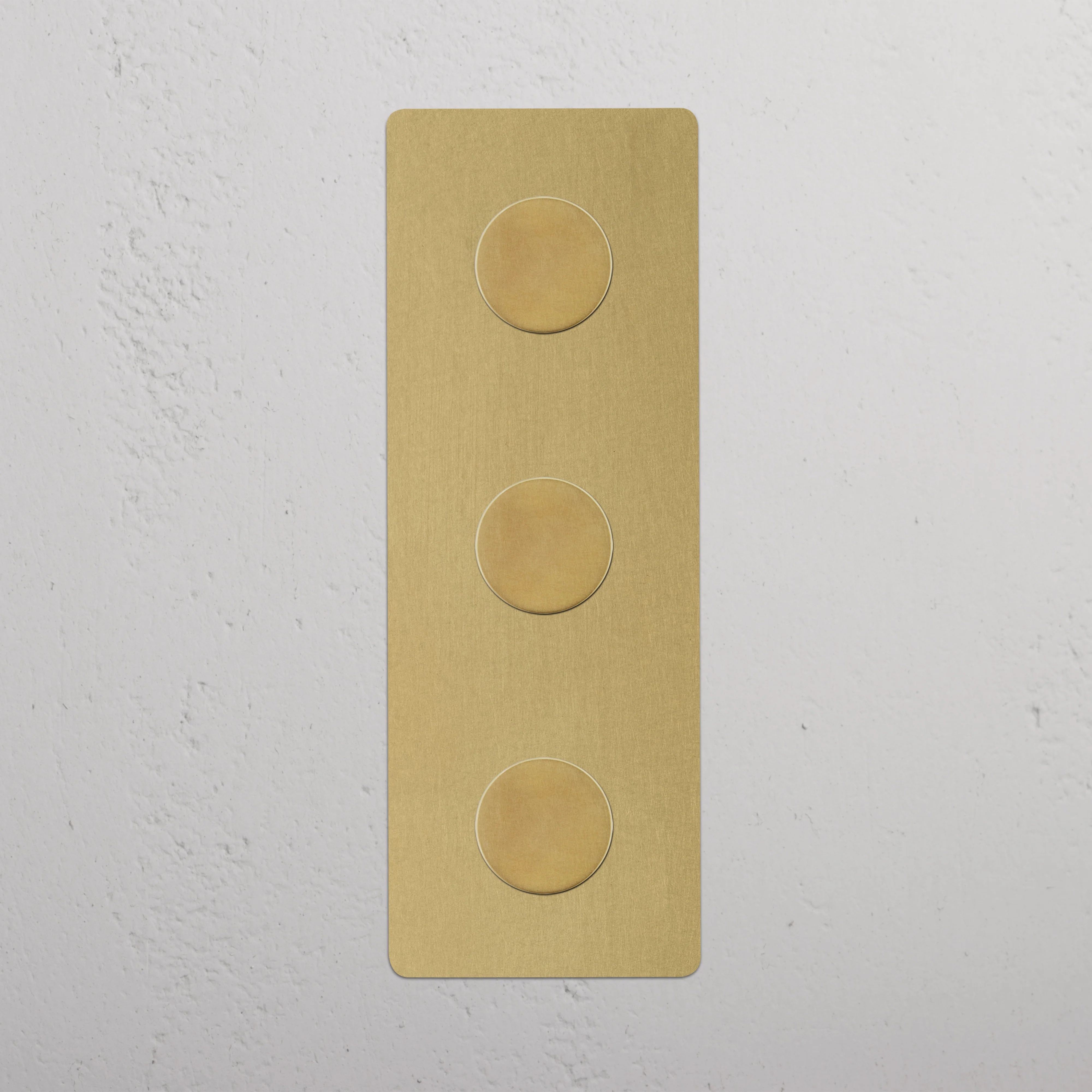 Kew Triple 3x Vertical Dimmer Switch - Antique Brass - Image 2