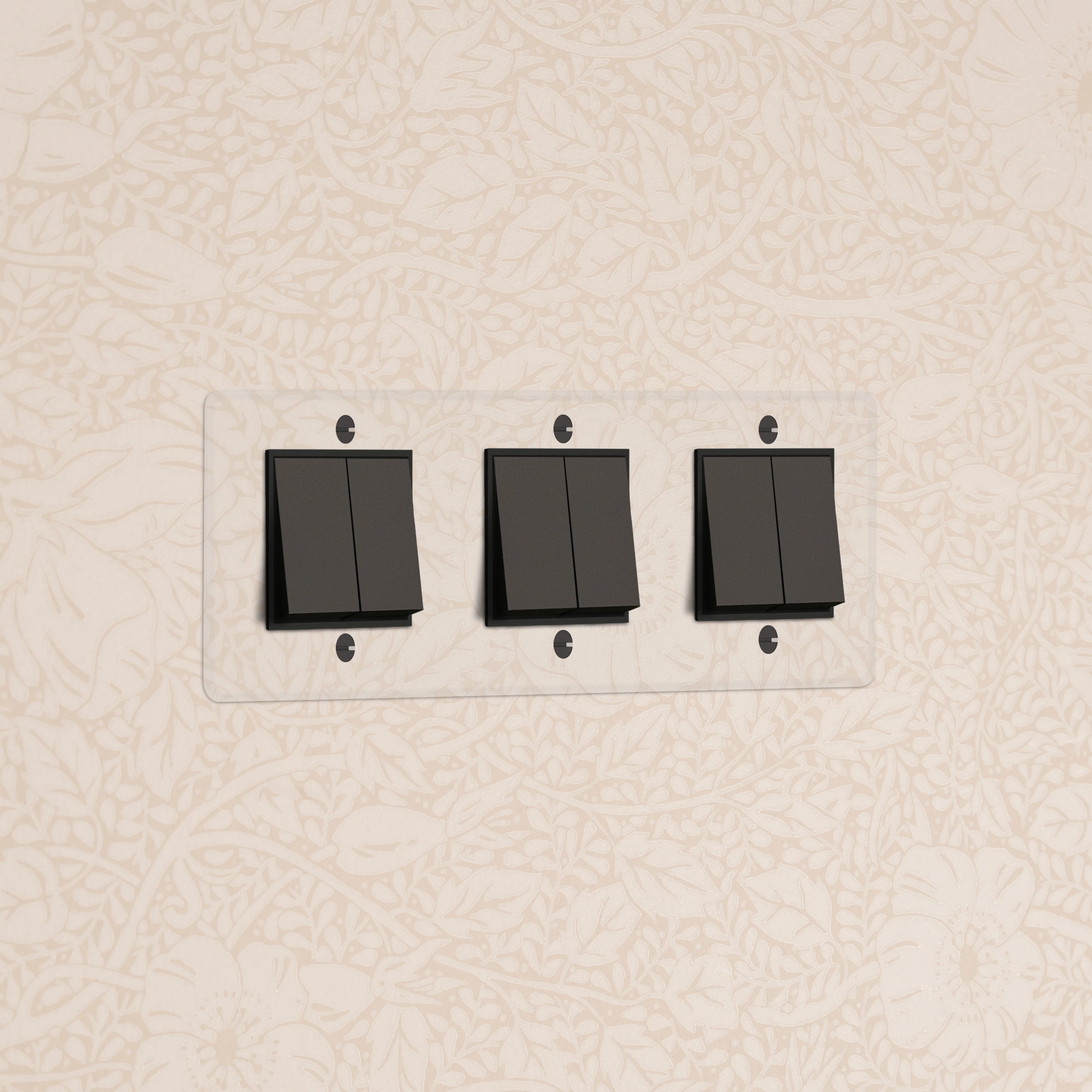 Kew Triple 6x Rocker Switch - Clear Bronze | Black
