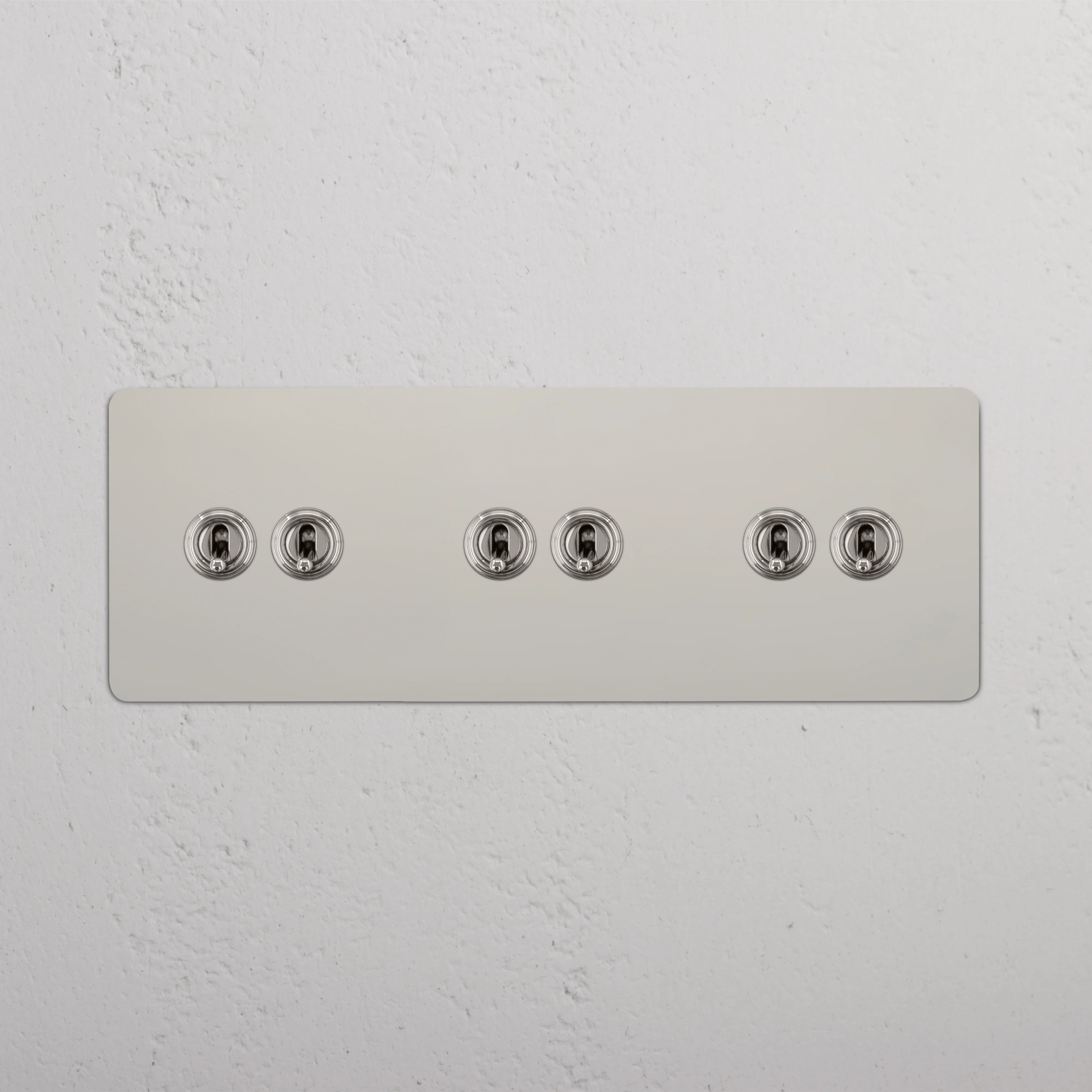 Kew Triple 6x Toggle Switch - Polished Nickel - Image 2