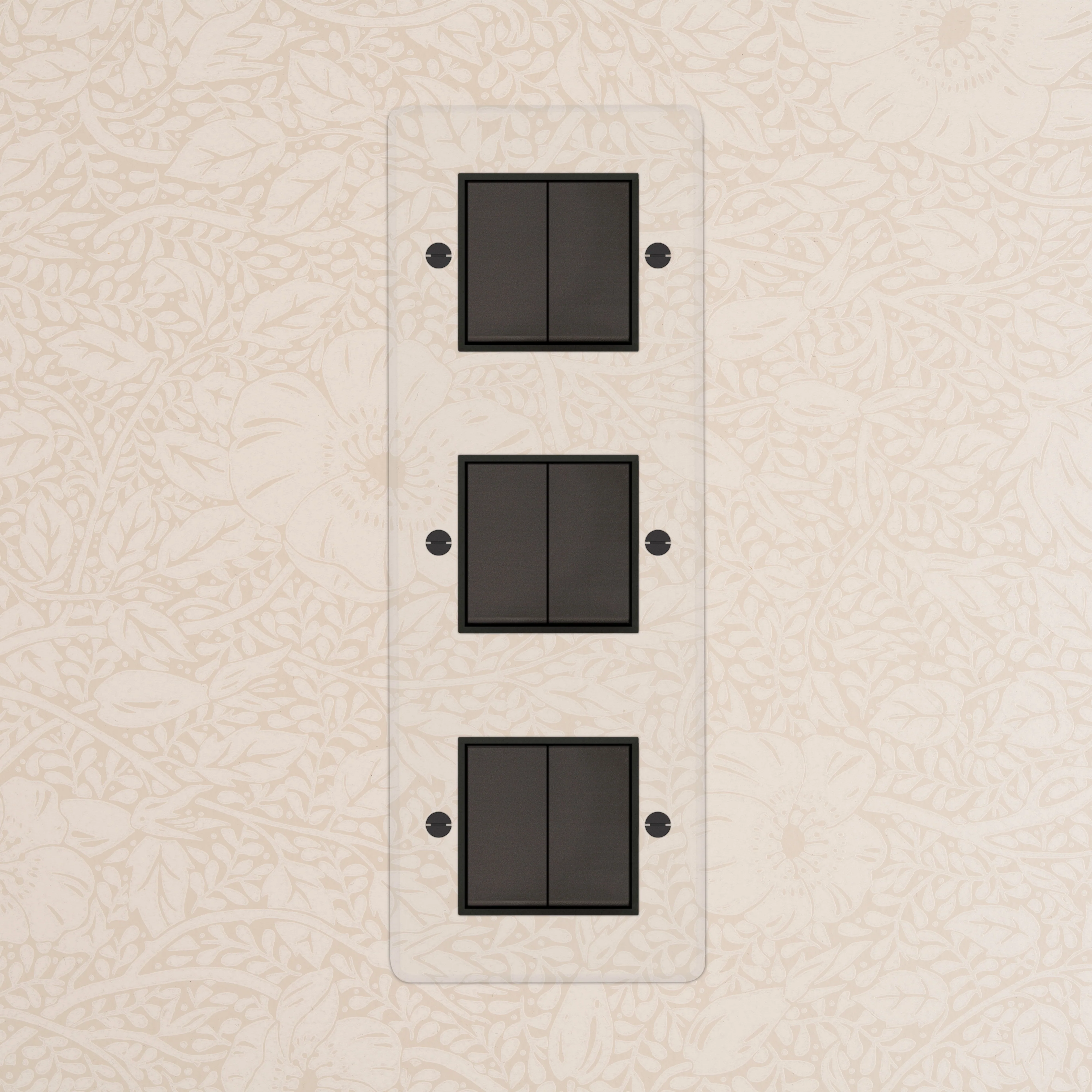 Kew Triple 6x Vertical Rocker Switch - Clear Bronze | Black - Image 2